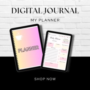 Undated Daily Weekly and Monthly Planner with Self Care Income and Meal Trackers Goal Setting Notes and Calendar Pages