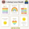 30 Calm Down Posters School Counselor Office Therapy Decor Boho Classroom Calming Emotional Regulation Coping Skills Mental Health Prints