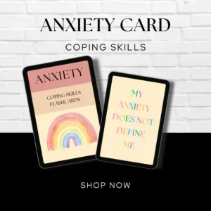 Teen Anxiety Coping Skills Flashcards Canva Templates, Anxiety Coping Skill Cards, Therapy Worksheet, Anxiety Relief,