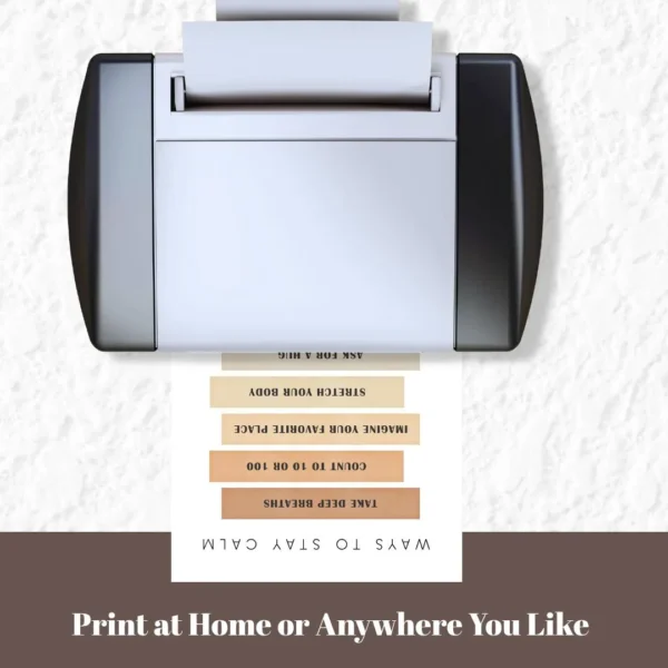 Ways to Stay Calm | Mindfulness & CBT-Inspired Printable Poster