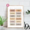 Reminders For Hard Days, Therapy Office Decor, Positive Affirmations, Anxiety Relief, Calming Corner, Growth Mindset, CBT, Digital Download